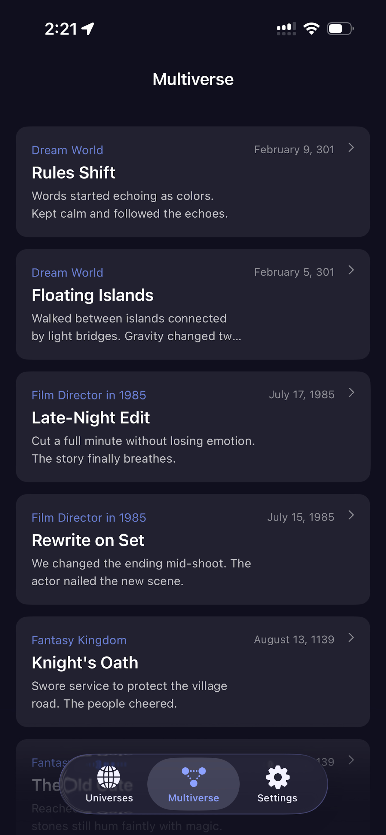 Multiverse Journal screenshot 6