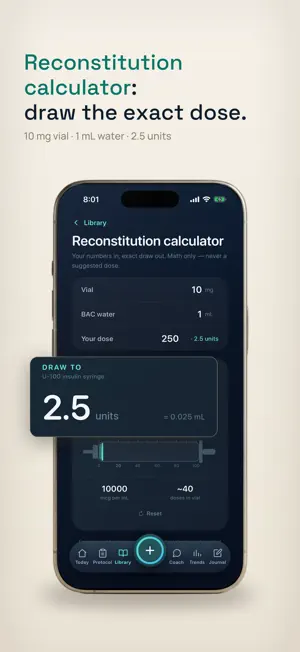 Peptide Vault: Peptide Tracker screenshot 2