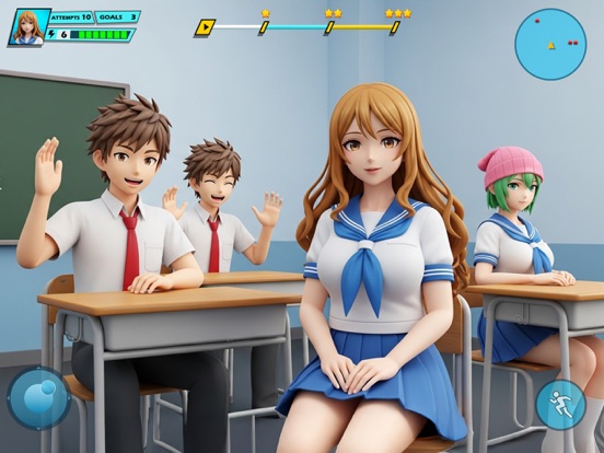 Anime Girl High School Life iPad screenshot 4 - Games app