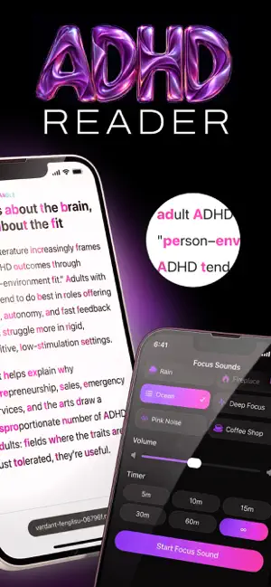 ADHD Reader 一 Focus & Sound screenshot 1