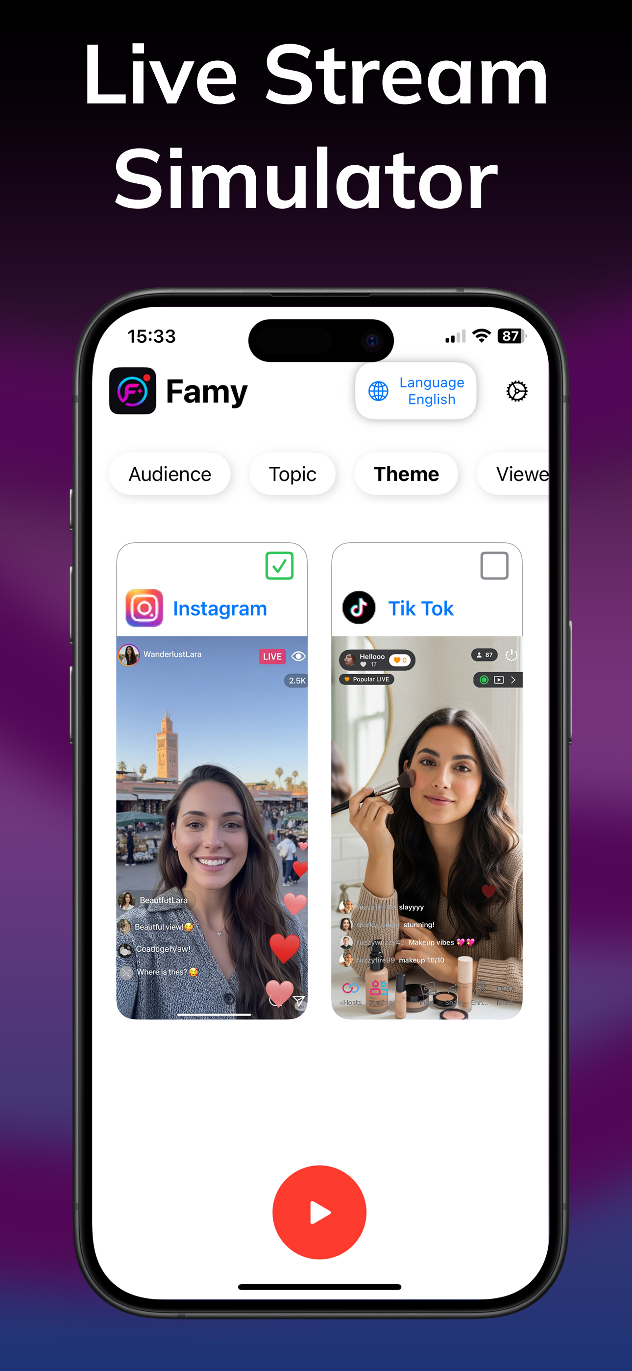 Famy: Fake Live Video Stream screenshot 4