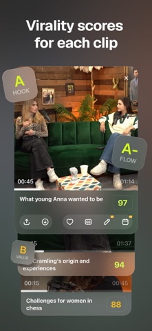 OpusClip - AI video clipping App Store preview screenshot 4