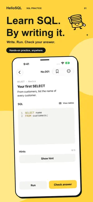 HelloSQL: Learn & Practice SQL screenshot 1