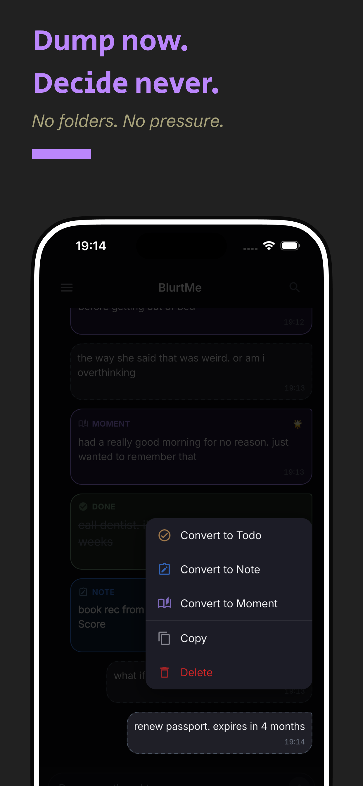 BlurtMe – ADHD Thought Capture