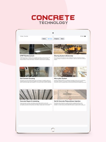 Concrete Technology iPad screenshot