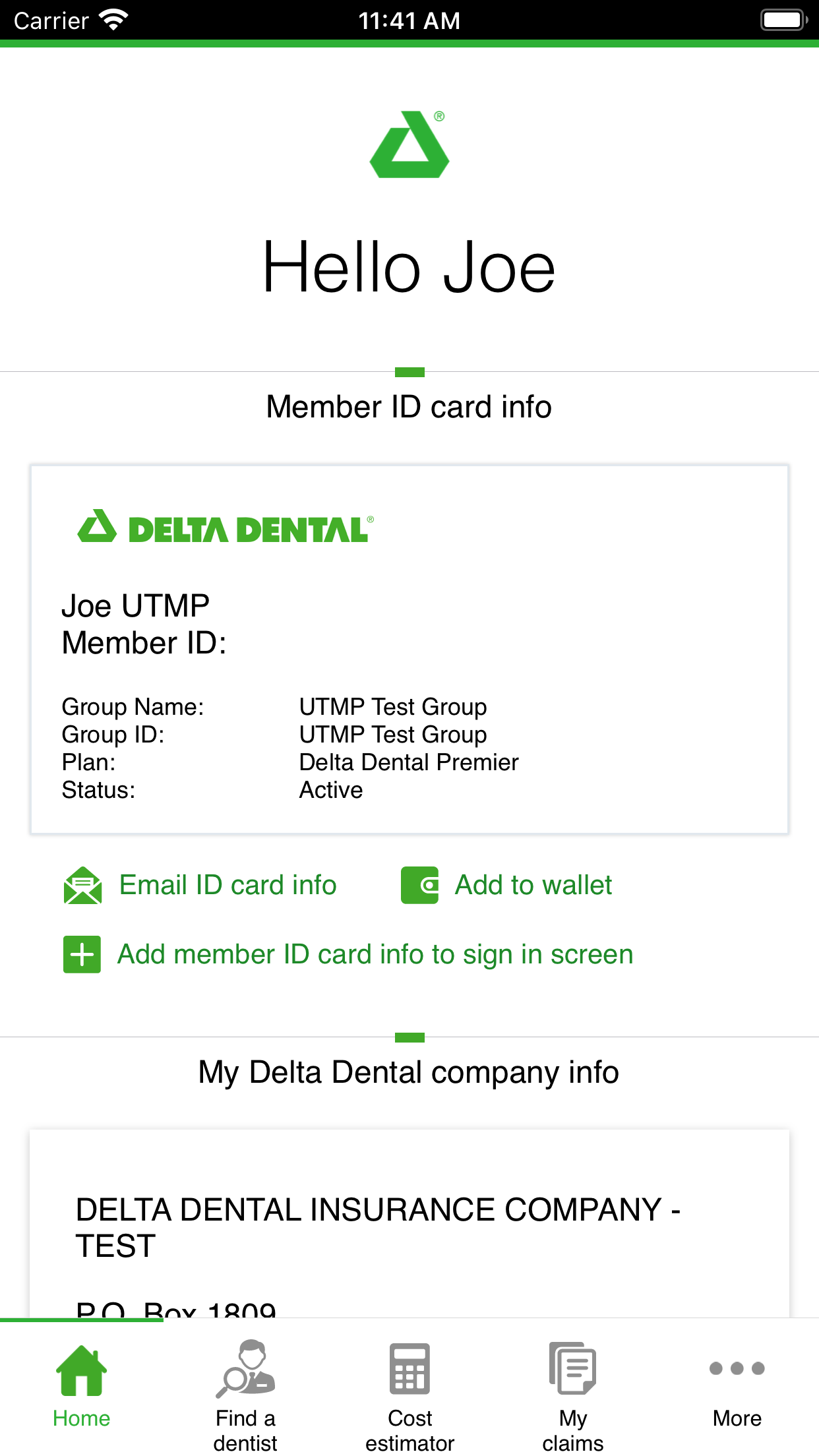 Delta Dental Mobile App screenshot 2