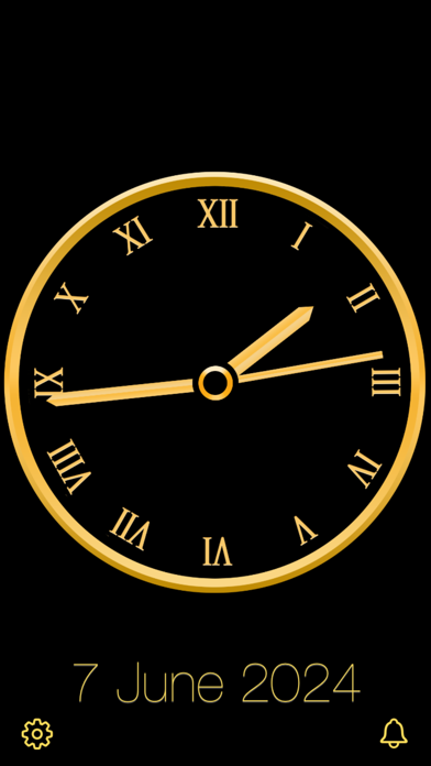 Gold Luxury Clock Screenshot