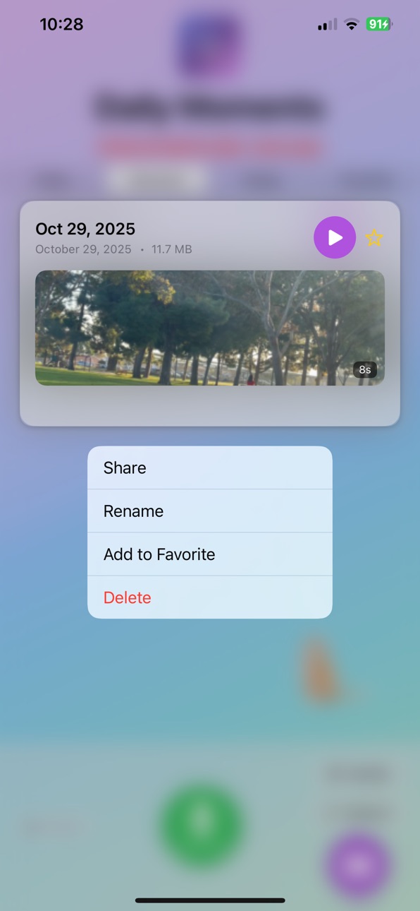 iPhone screenshot