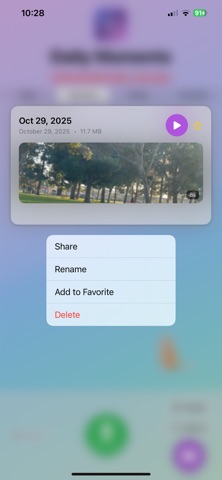 My Daily Moments iPhone screenshot