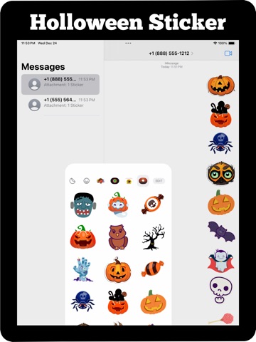 Halloween Sticker hd iPad screenshot