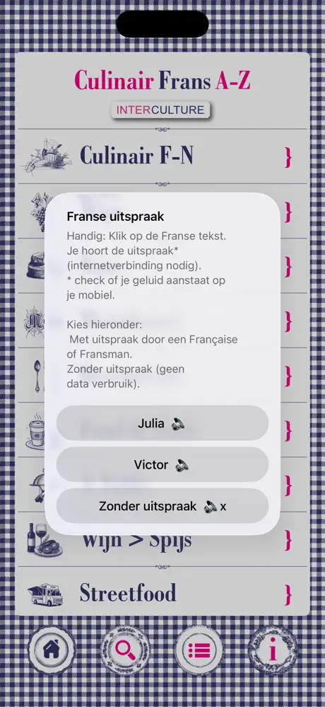 Culinair Frans A-Z-app screenshot 2