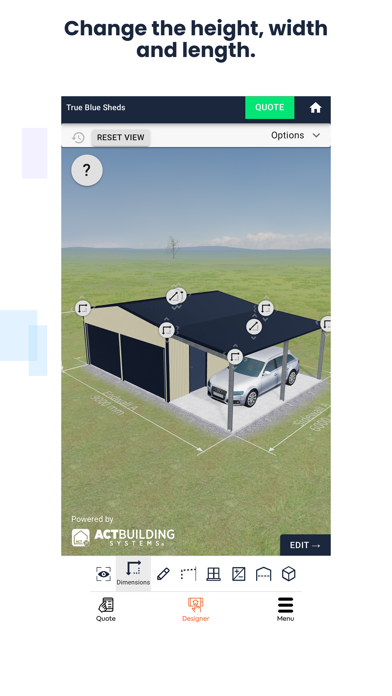 True Blue Sheds, Shed Designer Screenshot