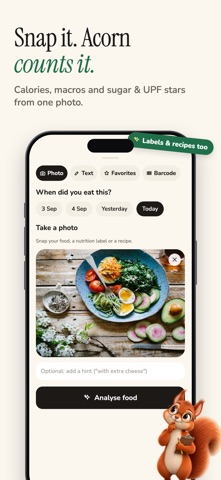 Acorn: Calorie & Sugar Tracker Screenshot 2 of 3