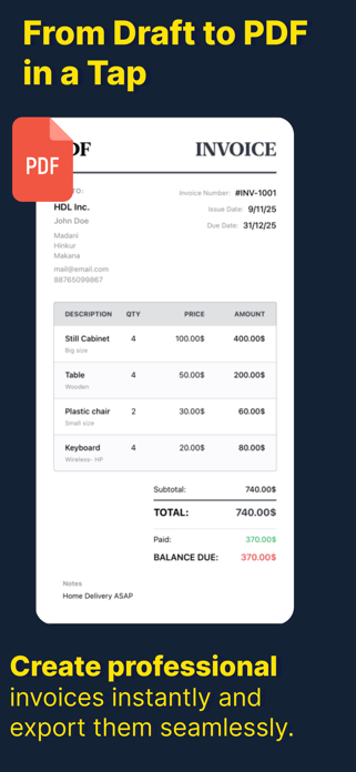 Invoices Maker Screenshot 5 of 9
