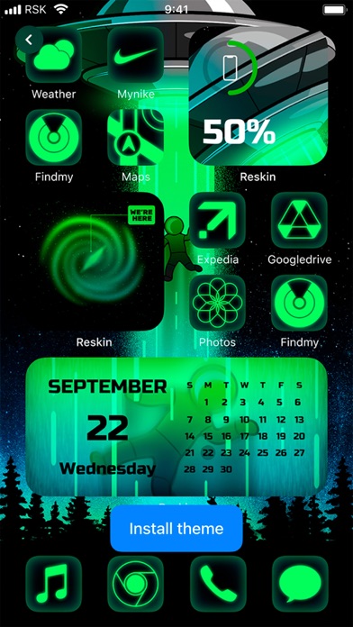 Reskin: Themes, Widgets, Icons Screenshot