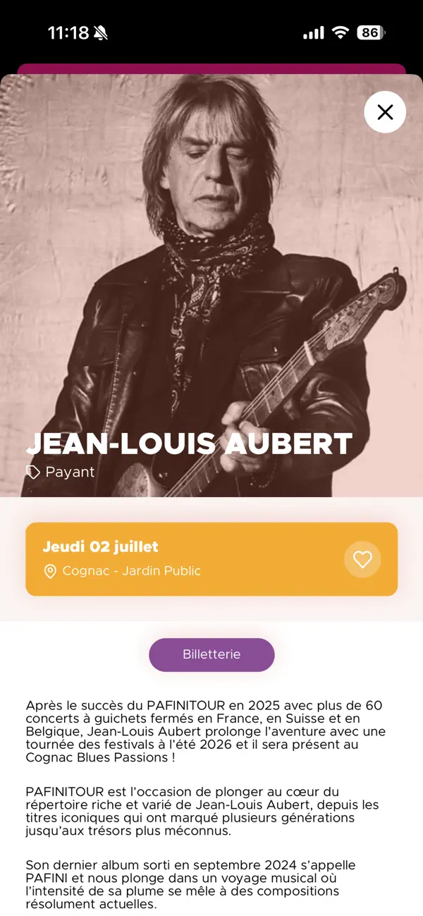 Screenshot #3 pour Cognac Blues Passions 2026