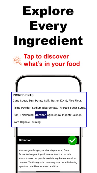 Yucca App Labeled Food Scanner Screenshot
