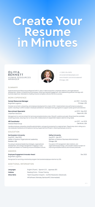 Resume Builder - CVGen Screenshot 1 of 6