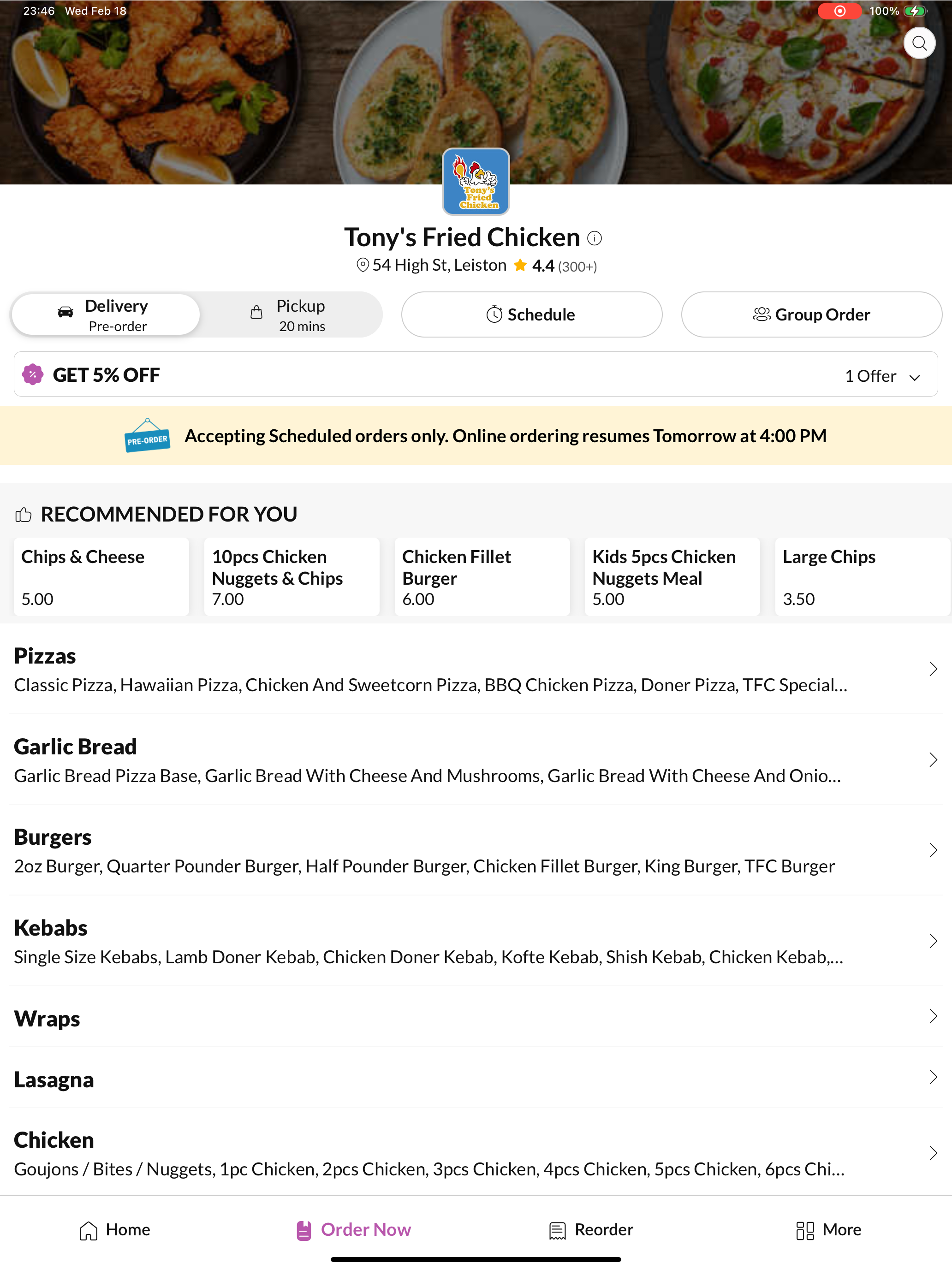 Tony's Fried Chicken