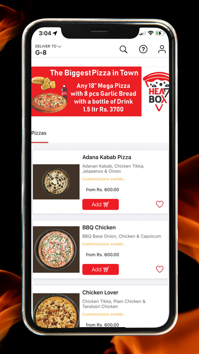 Heatbox Pizza iPhone screenshot 1 - Food & Drink app
