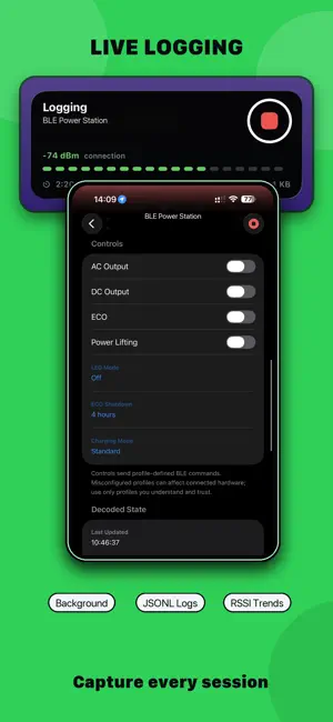 TransparentBLE iPhone screenshot 2