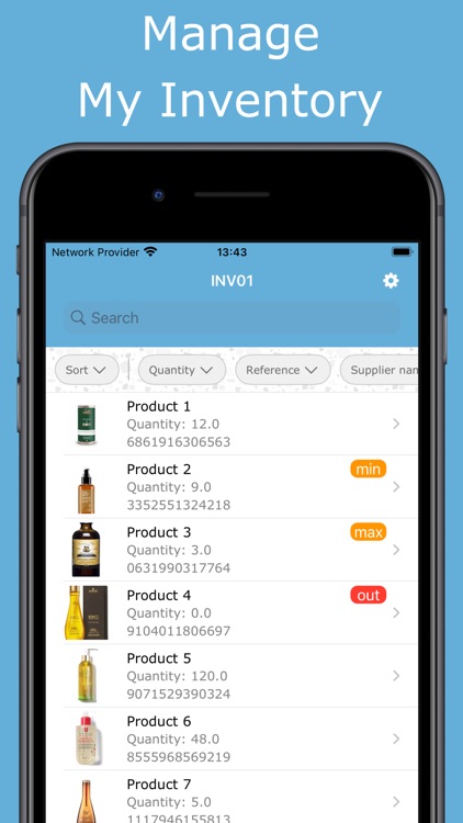 Inventory with barcode