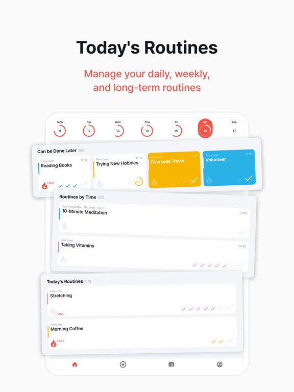 Routineday Daily Habit Tracker iPad screenshot 2 - Productivity app