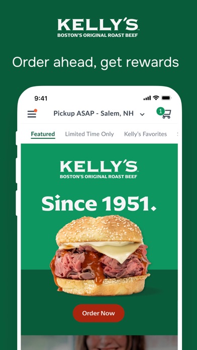 Kelly's Roast Beef iPhone screenshot 1 - Food & Drink app