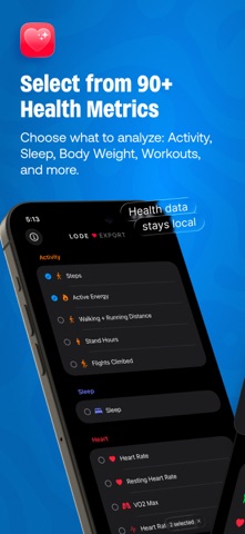 Lode: Health Export for AI Screenshot 2 of 9