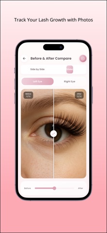 LashLog - Lash Growth Diary iPhone screenshot