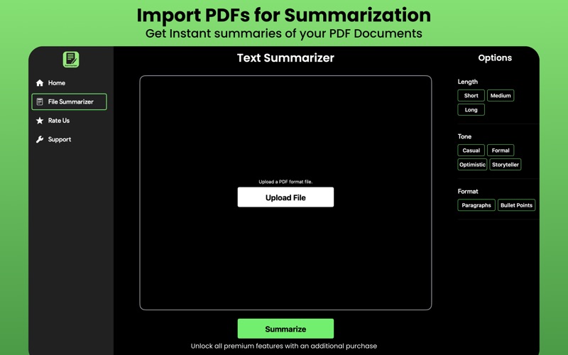 Text Summary: AI Summarizer iPhone screenshot 3 - Productivity app