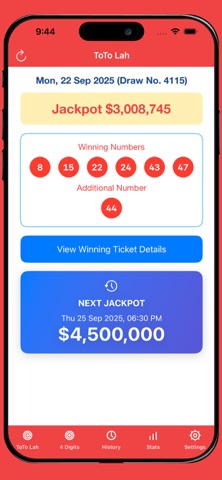 Singapore Toto & 4D – ToTo Lah screenshot