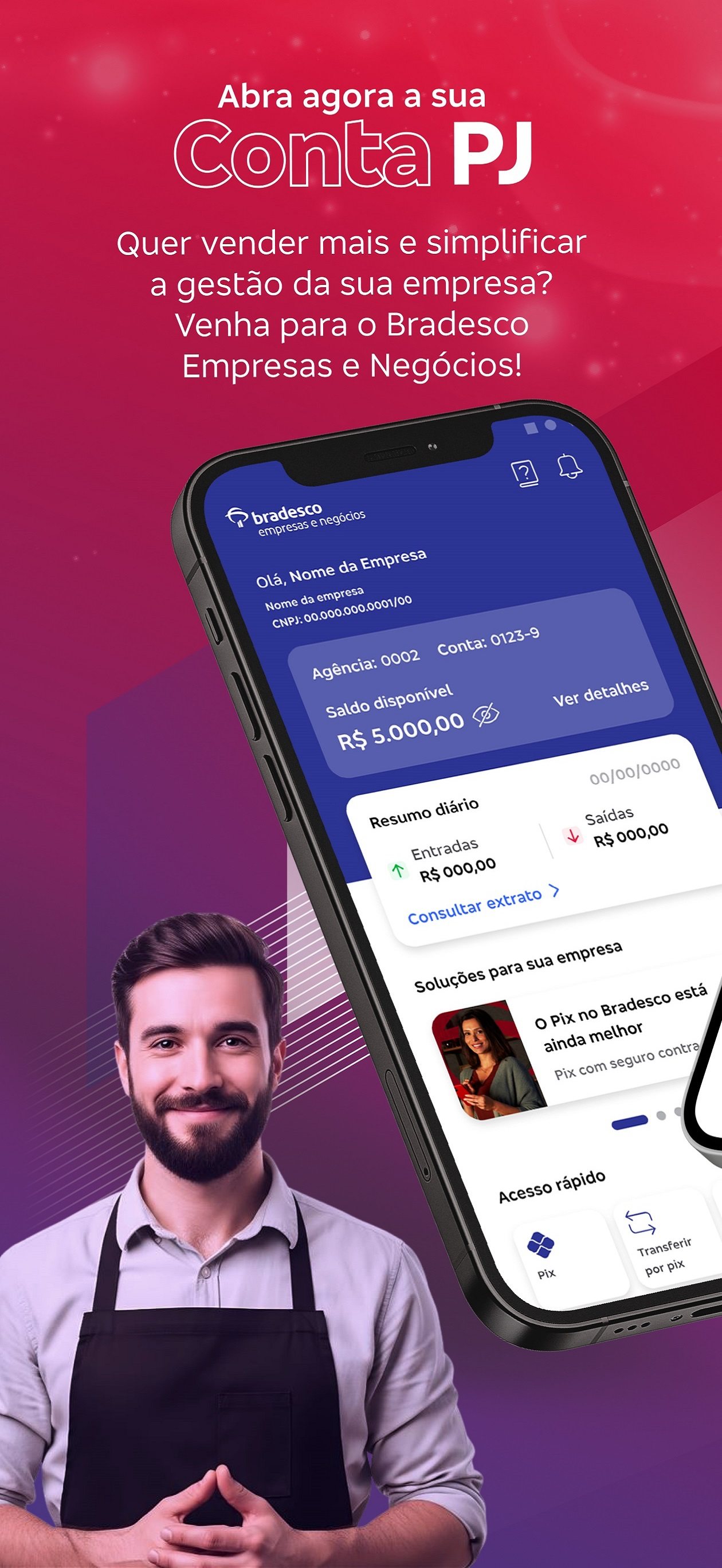 Bradesco Empresas: Conta PJ