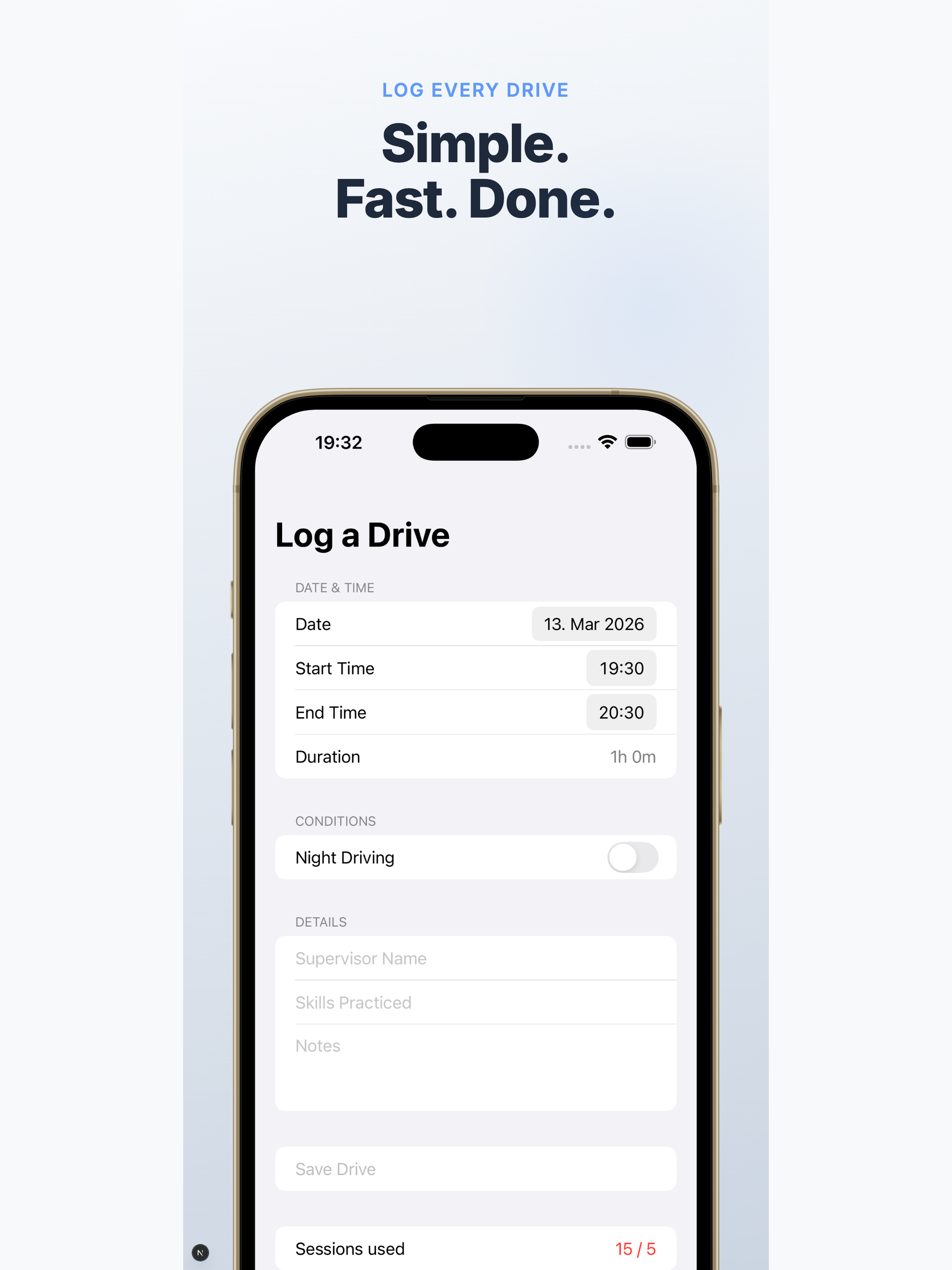 DriveLog - Practice Hours screenshot 7