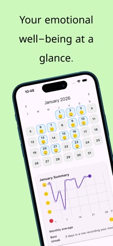 Mood Calendar: Daily Tracker iPhone screenshot