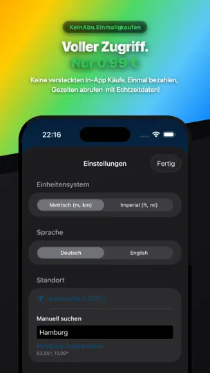 Screenshot von TideNow - Ebbe & Flut auf dem iPhone 4