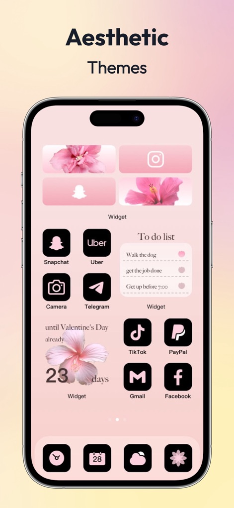 Mico - Widget & Live Wallpaper - Dive into visually cohesive themes that transform the home screen, featuring beautifully matched app icons and integrated to-do list widgets.