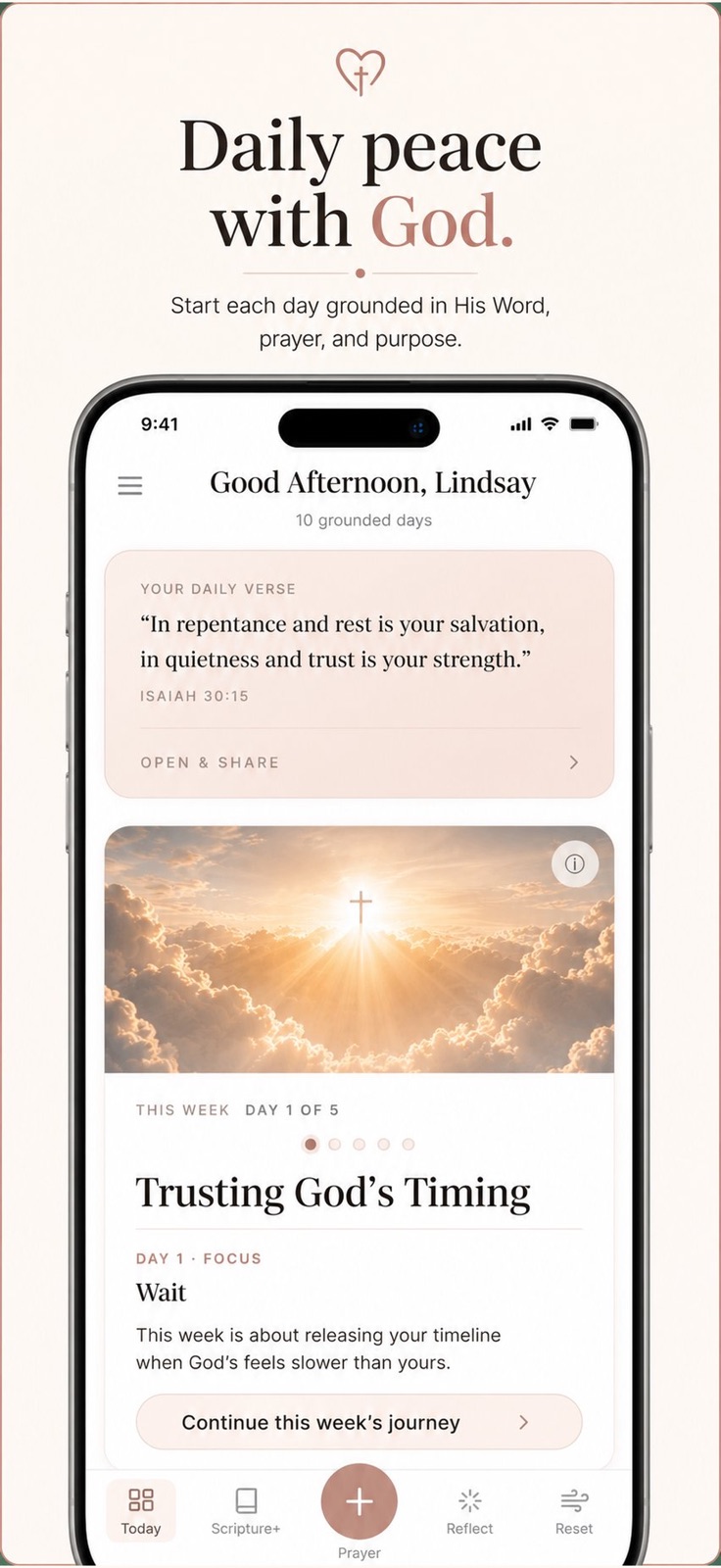 Grounded: Faith & Reflection iphone screenshot 1