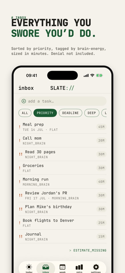 #5. AI Daily Planner : SLATE (iOS) di: Aneesh Pradeep