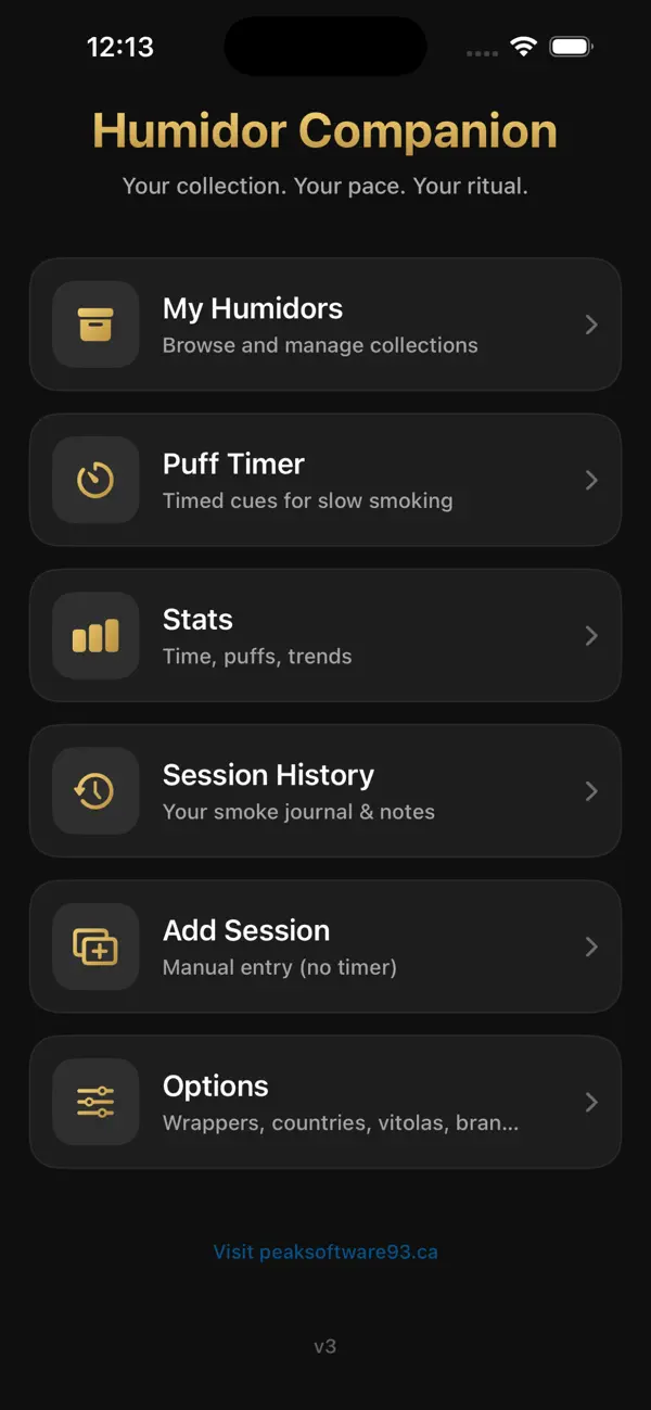 Humidor Companion Screenshot 1