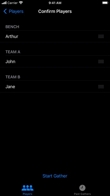 Football Gather - Tracker