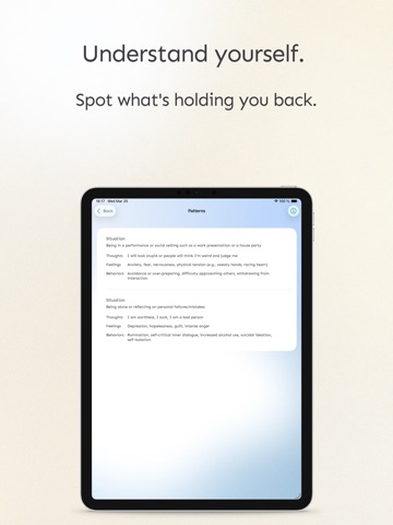 AI Mental Health: Withease iPad screenshot