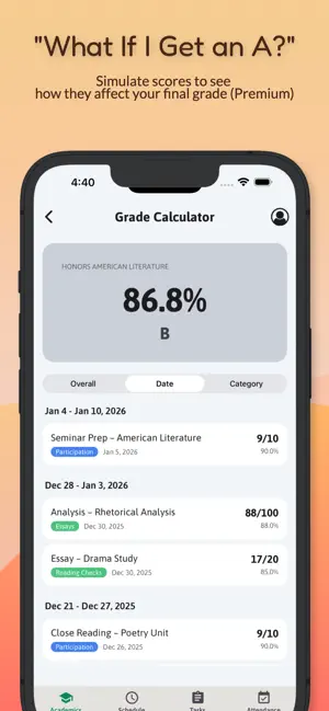 Grade Corner iPhone screenshot 6