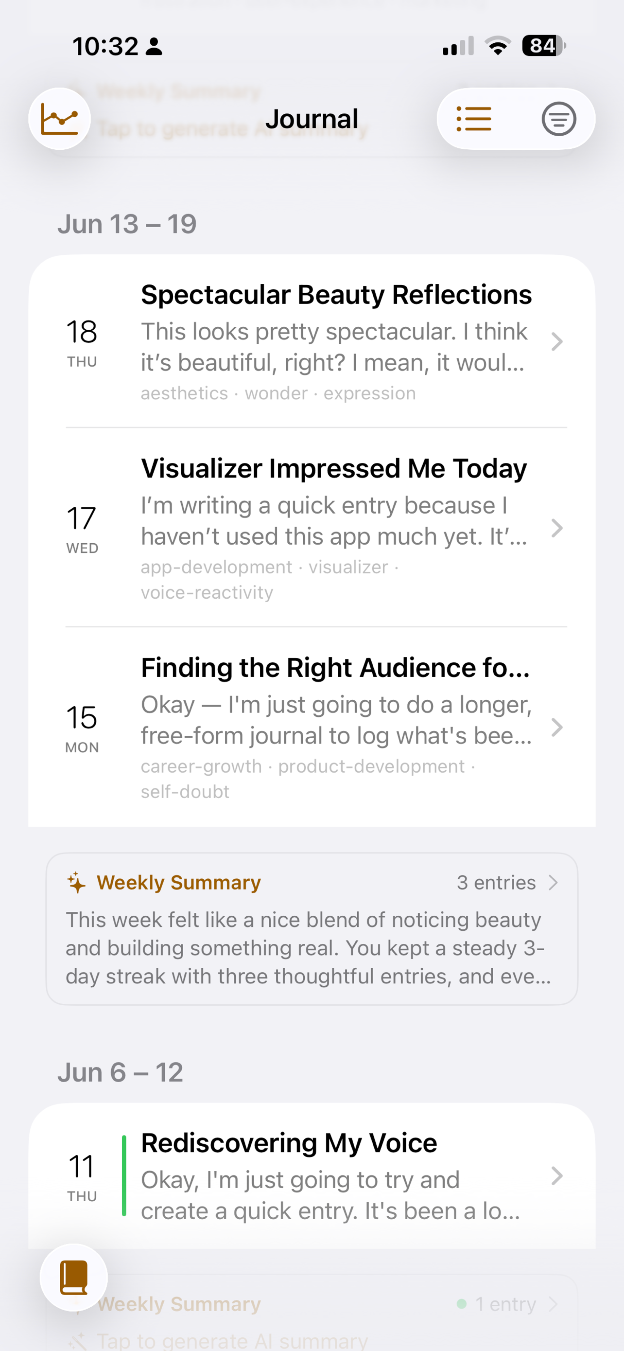 Afterword - voice journaling screenshot 6