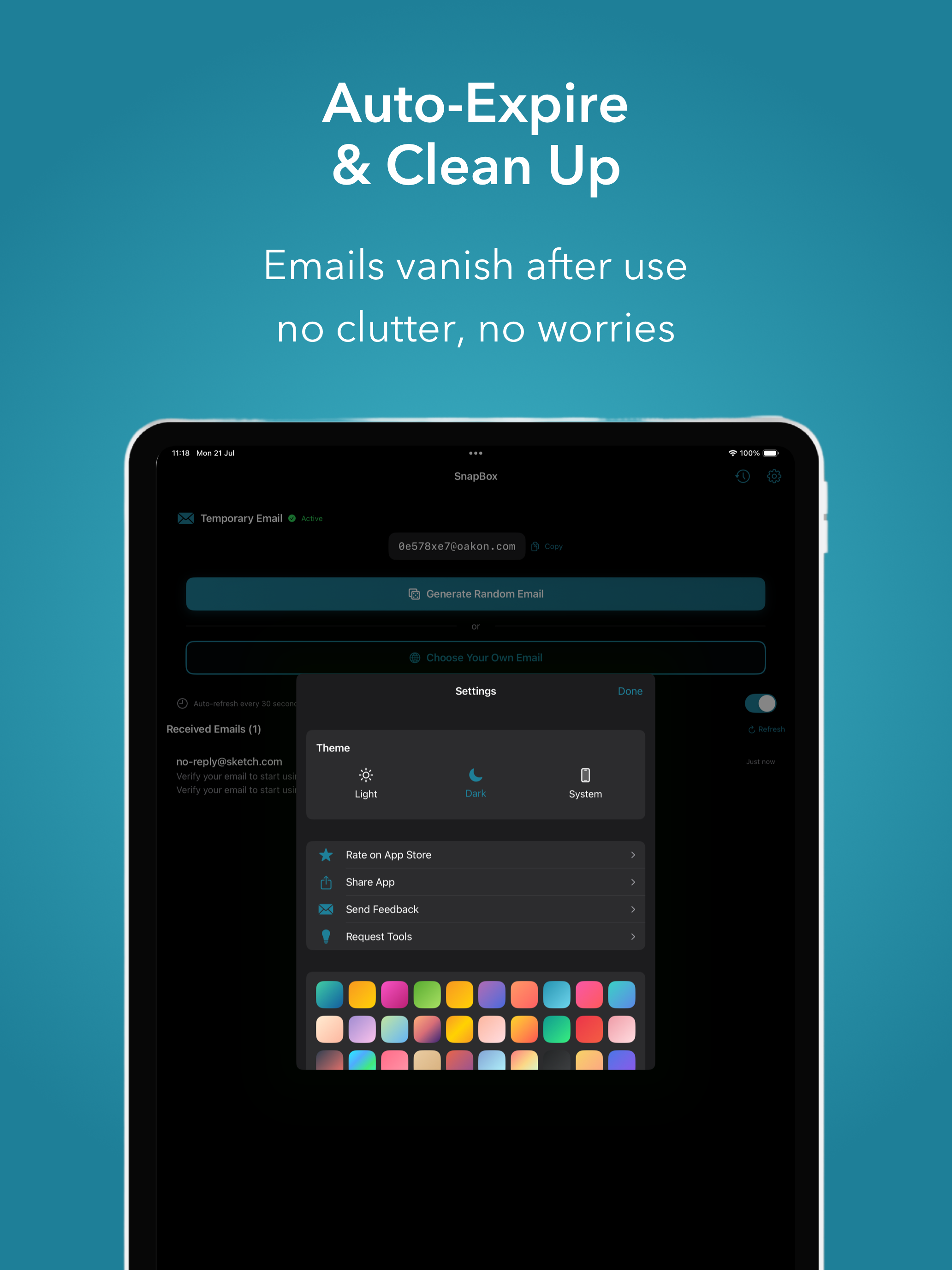 SnapBox Pro: Private Temp Mail