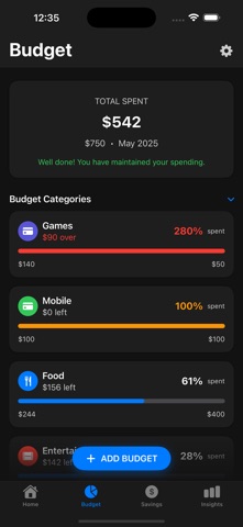 Tracket screenshot