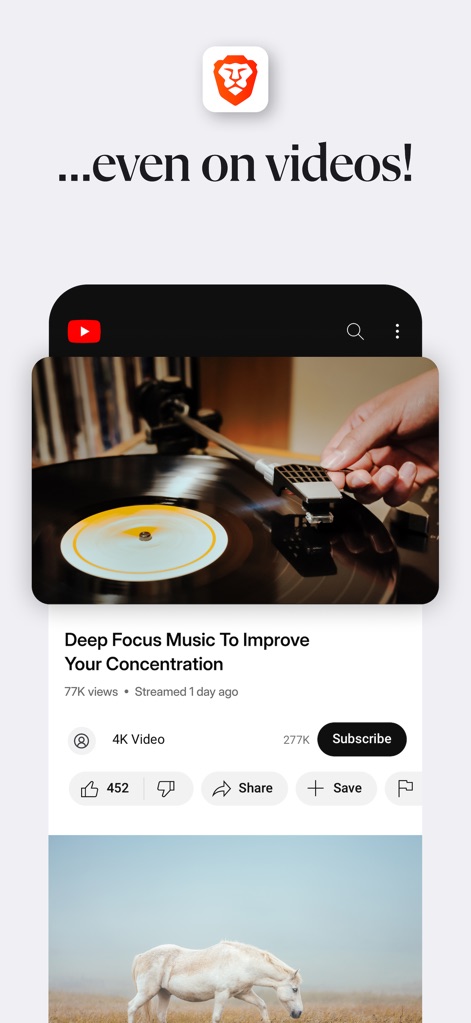Brave Browser & Search Engine - Uninterrupted Video Experience