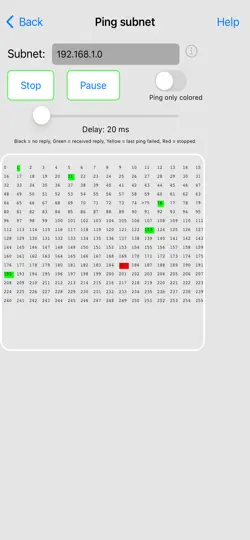 Captura de pantalla de Network Ping Lite en iPhone 1