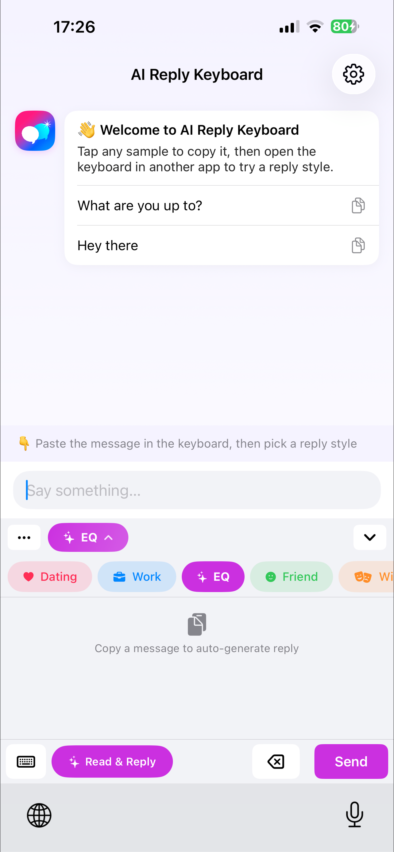 AI Reply Keyboard