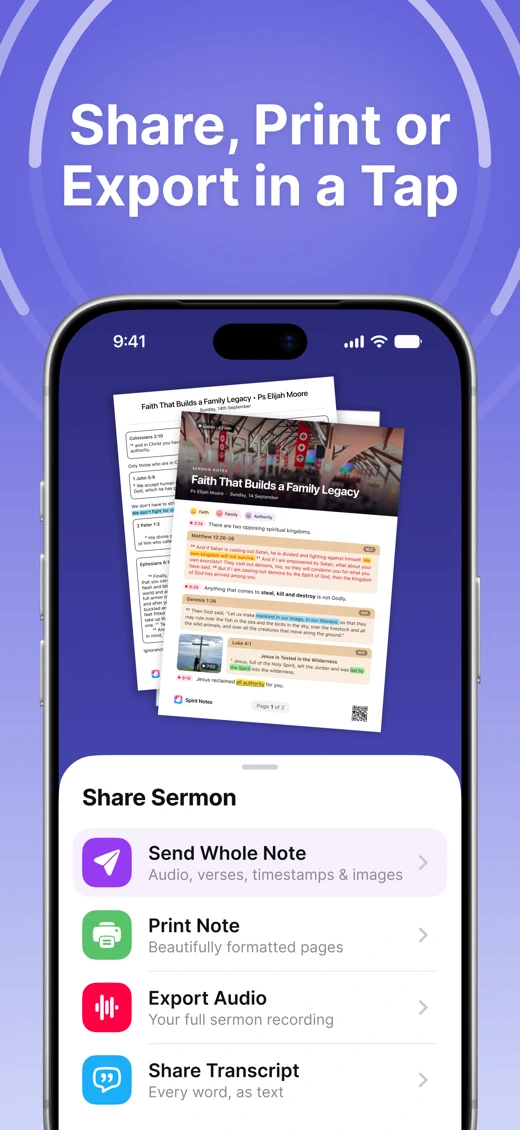 Spirit Notes: Sermon & Bible screenshot 8